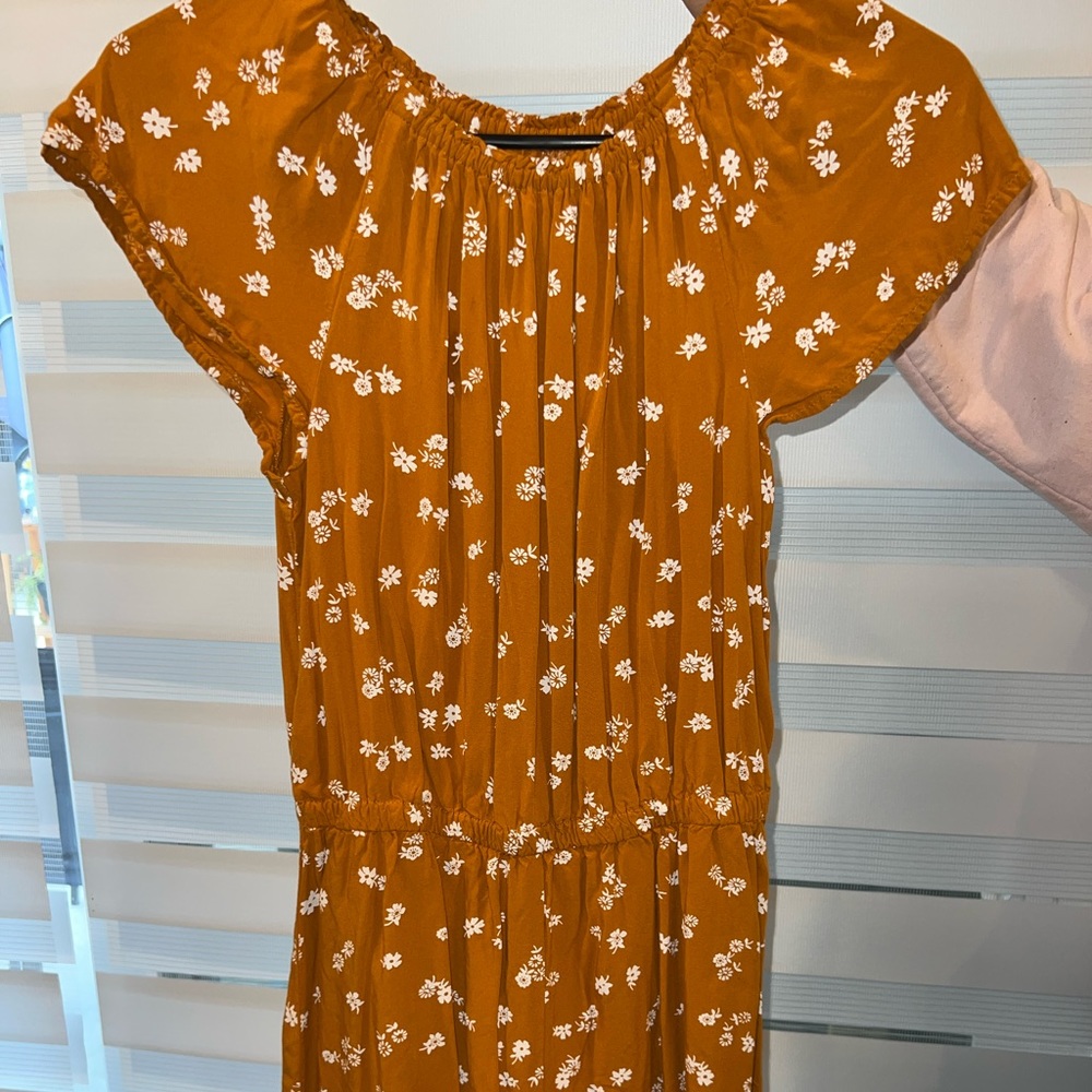 Girls Yellow Floral Jumper.
